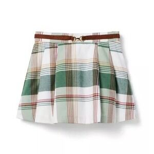 NEW Janie And Jack Pleated Green Mini Skirt Preppy Girls Size‎ 5